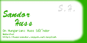 sandor huss business card